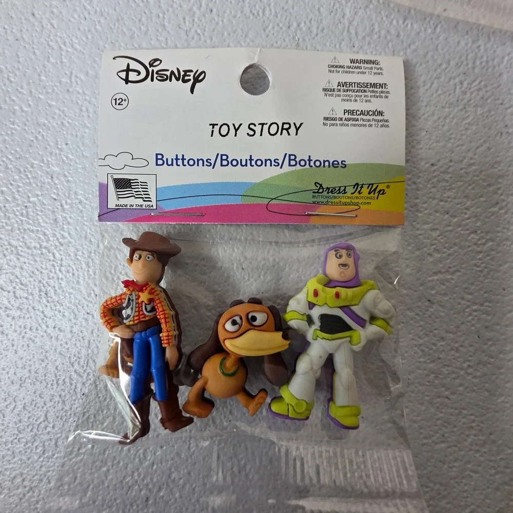 NEW Disney Dress It Up Buttons Lot 12 Packs Crafting Jack Skellington Toy Story